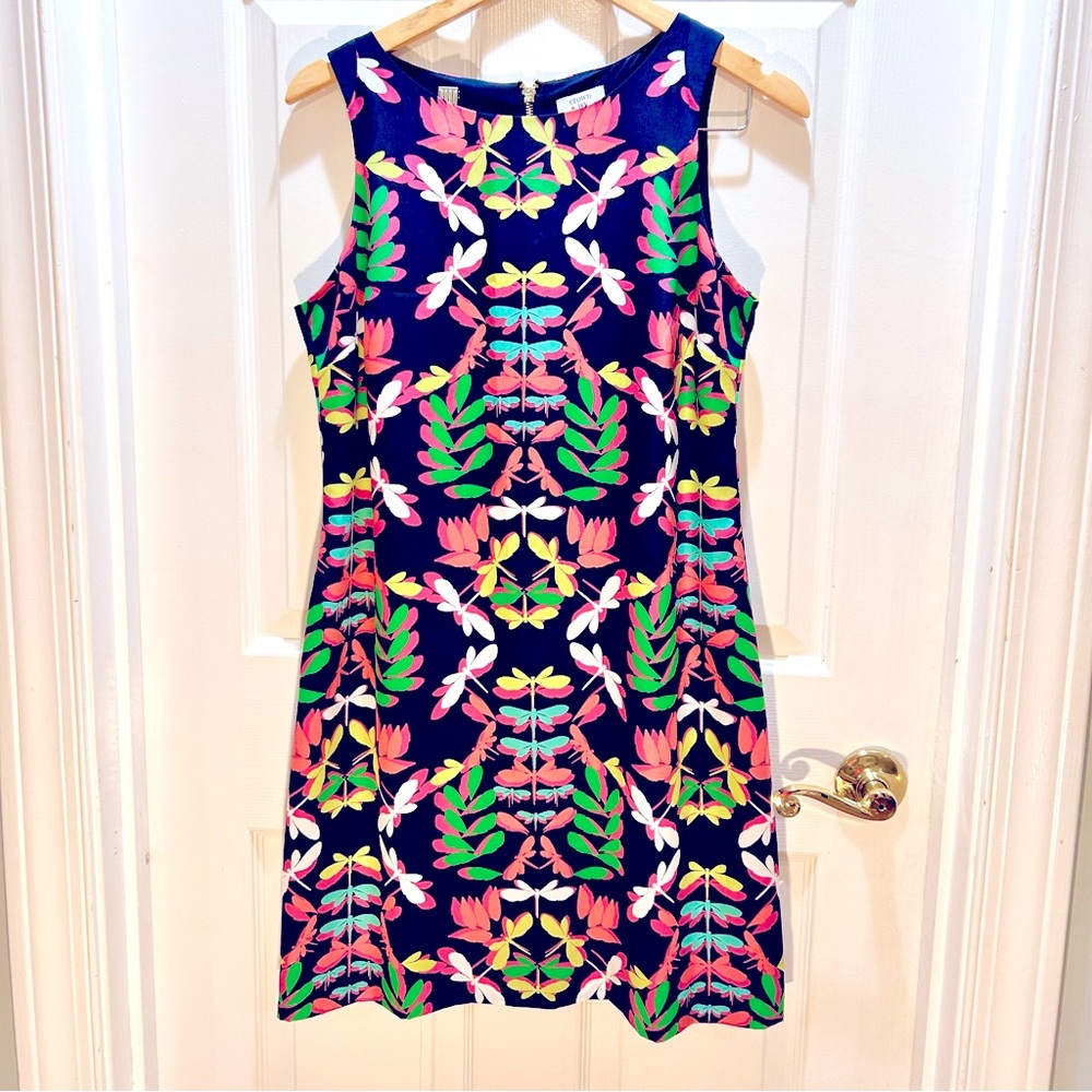 Crown and Ivy Sleeveless Multi-Colored Dragonfly Dress Size 6